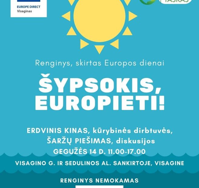 14 мая в Висагинасе состоится мероприятие «Улыбайся, европеец!»