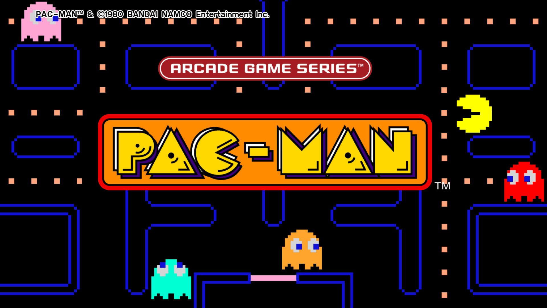 Игры на сериес s. Pac-man Arcade игра. Namco Pac-man 1980. Пакмен аркадная версия. Игра Pacman 1980.