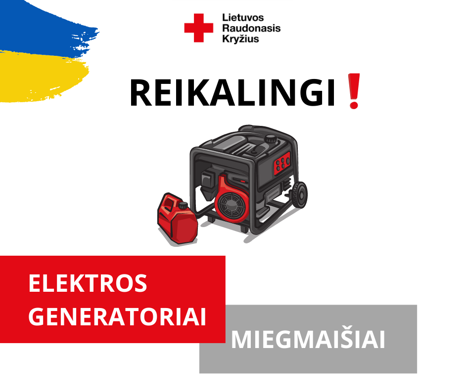 Красный Крест объявил акцию по поставке в Украину электрогенераторов и спальных мешков