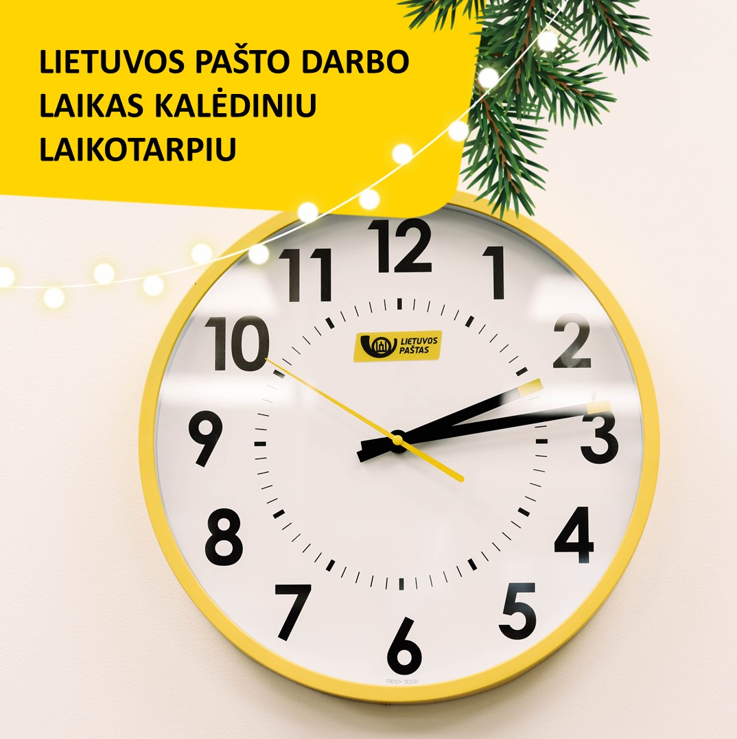 «Почта Литвы» сообщила, как будут работать почтовые отделения и курьеры в праздничный период