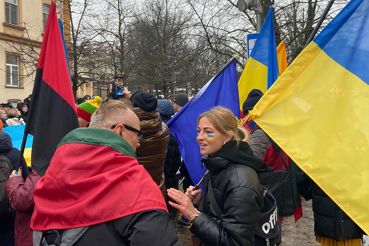 В Вильнюсе прошел митинг-шествие в поддержку Украины