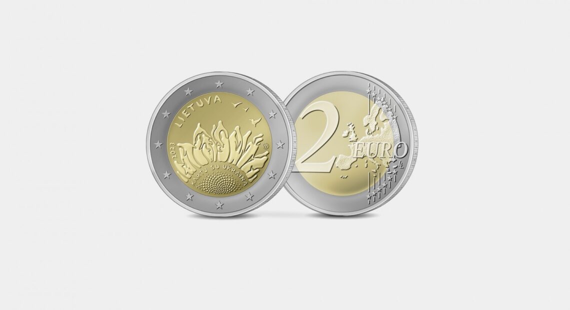 Центробанк Литвы выпустит в оборот памятную монету «Вместе с Украиной»