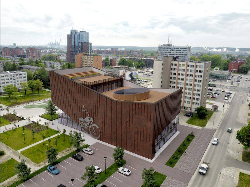 Начался снос легендарного кинотеатра «Вайдила» на проспекте Taikos в Клайпеде