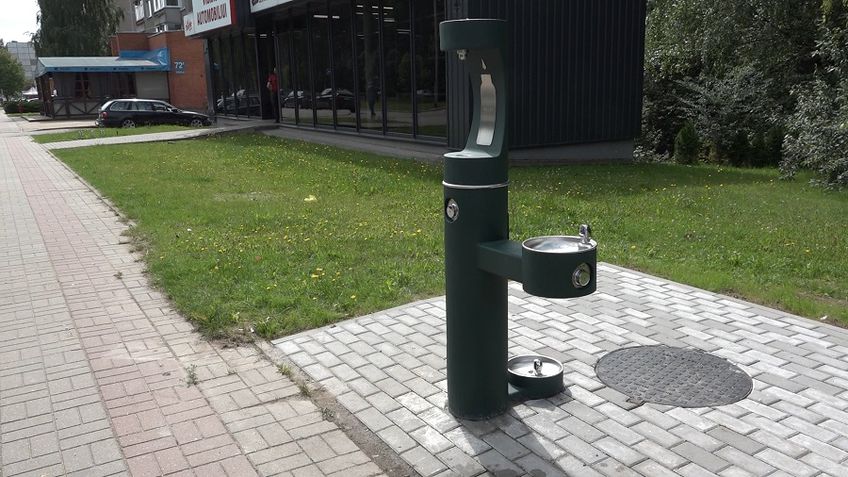 В Висагинасе временно отключены фонтанчики с питьевой водой