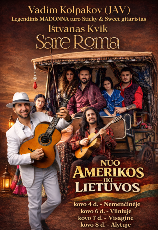 Moters dieną švęsk su SARE ROMA, Ištvanu Kvik ir V. Kolpakov iš JAV